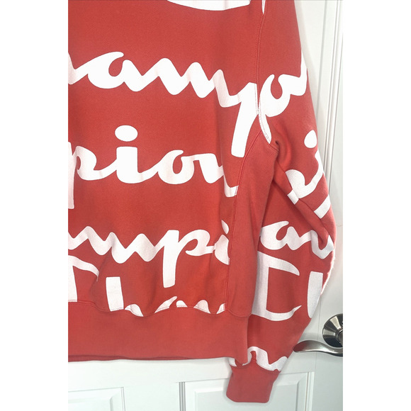 Champion Men's Reverse Weave Sweatshirt Sz M All Over Print Logo Streetwear - Picture 3 of 16